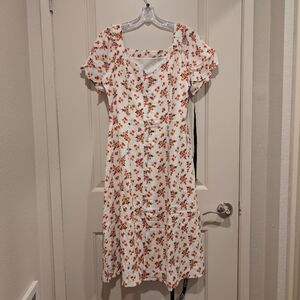 NWT! JNSQ White with Floral print Marianne SUNDRESS size 6